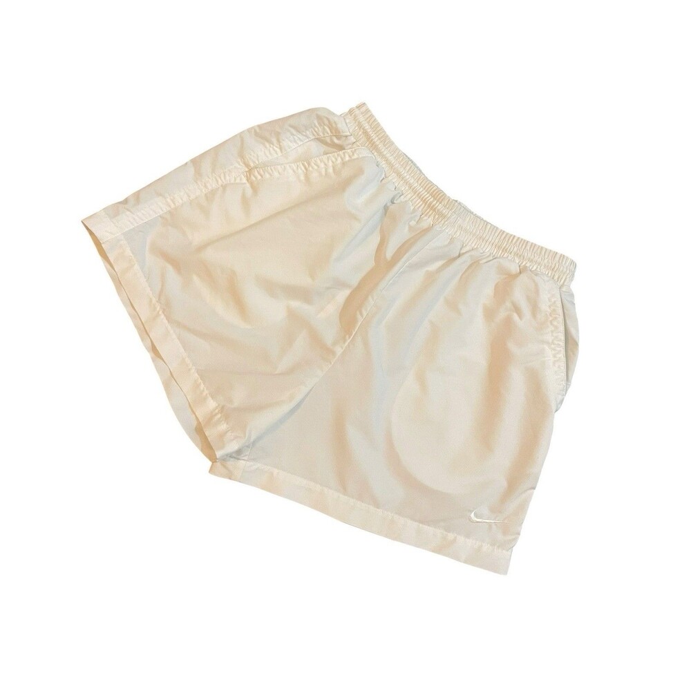 Vintage 90s Nike White Embroidered Swoosh Shorts Trunks Men’s Large
